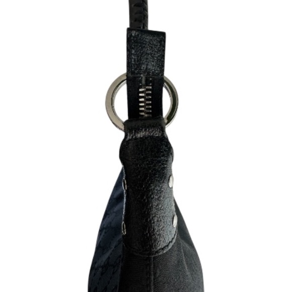 Gucci Black Monogram Canvas Hobo Bag - Picture 12 of 17